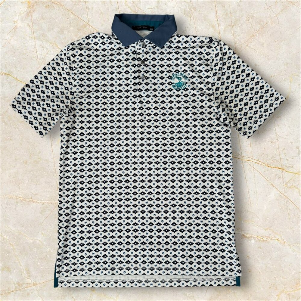 Greyson Boys Dri Fit Golf Polo Shirt with Pebble Beach Logo Sz Youth 12-13